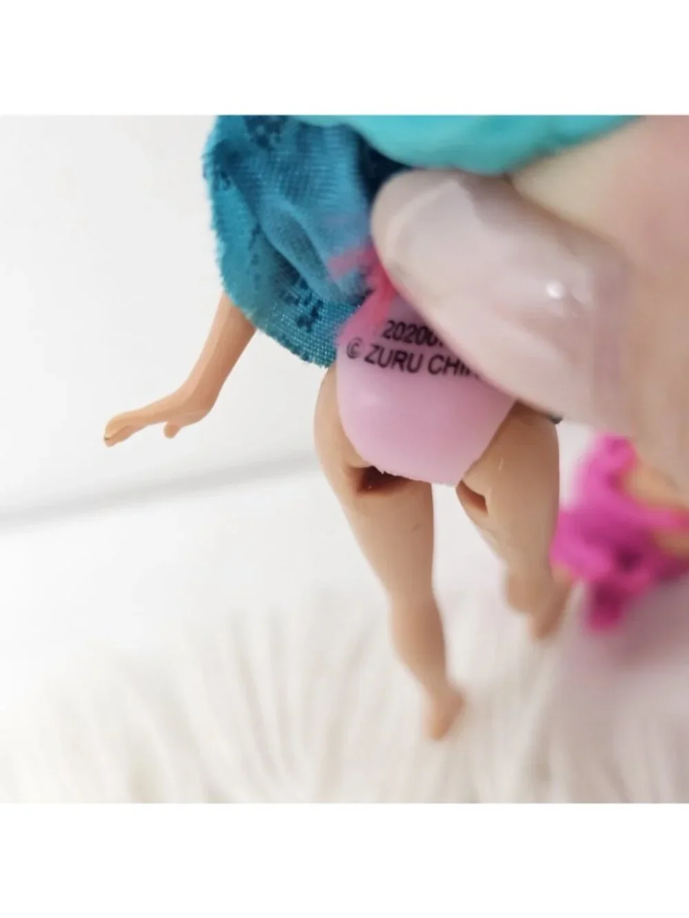 Zuru 5 Surprise Mini Fashion Dolls Lot of 3 Blue Pink Purple Hair Skirt
